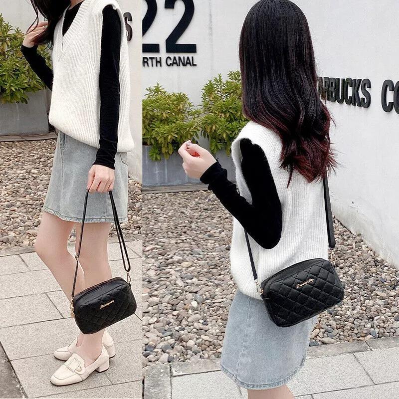 Chic Girl's PU Leather Embroidered Shoulder Bag - 1 Pc