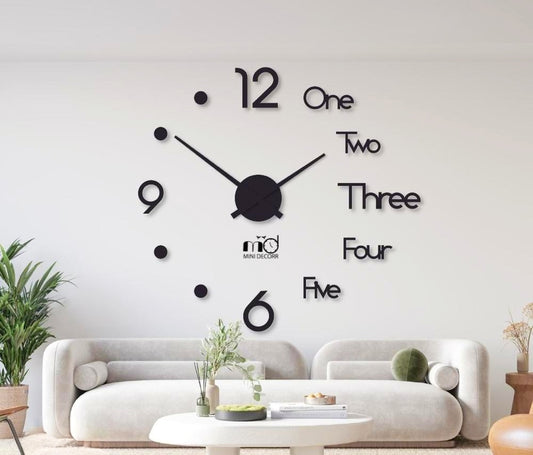 Beautiful Dot Digit Wood Wall Clock - 1 Pc