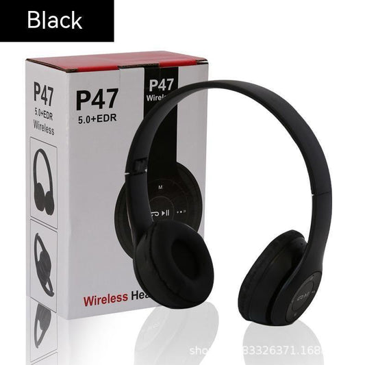P47 Headphone - Premium Quality Wireless Stereo Headphones, Black