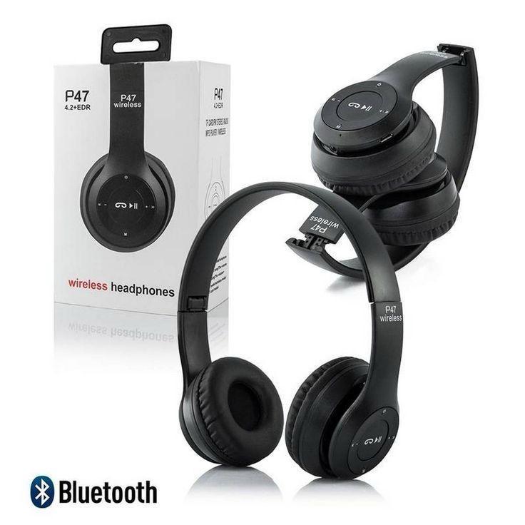 P47 Headphone - Premium Quality Wireless Stereo Headphones, Black